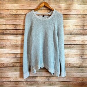 Eileen Fisher Women's Blue Ivy Organic Linen Cotton Blend Chunky Sweater Size 1X